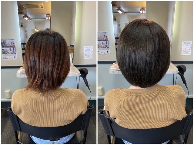 ハンドブローでまとまる髪に